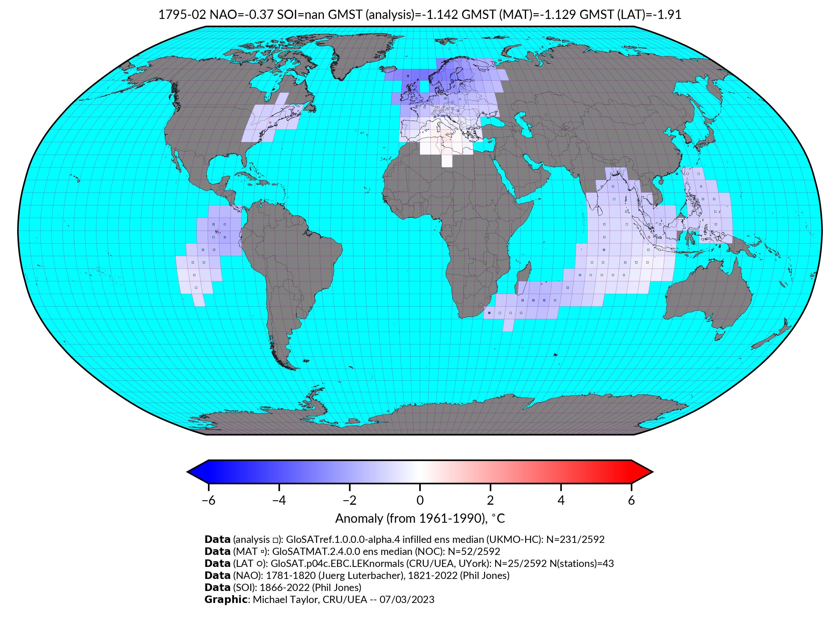 GloSAT temperature anomalies for Feb 1795