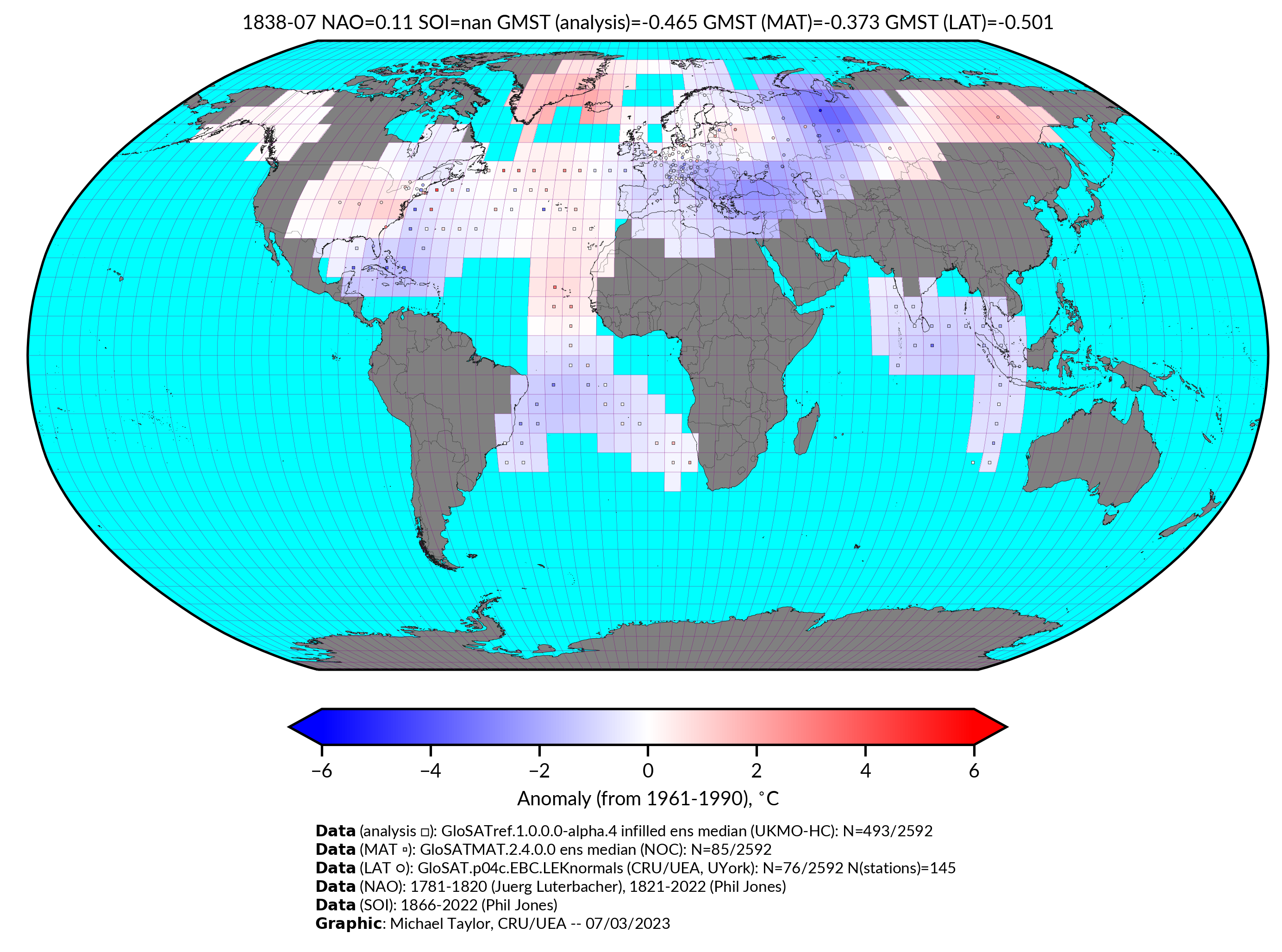 GloSAT temperature anomalies for Jul 1838