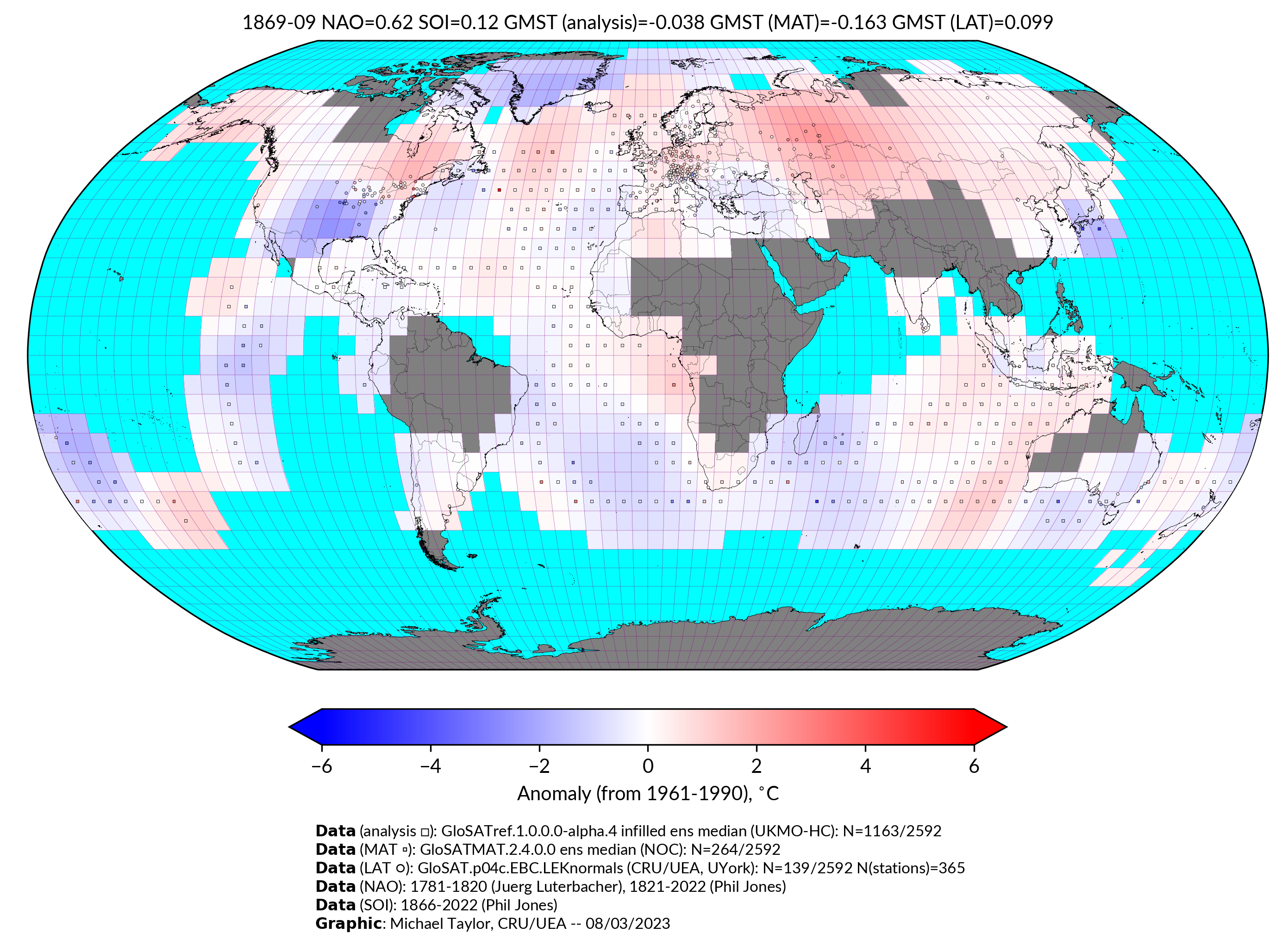 GloSAT temperature anomalies for Sep 1869