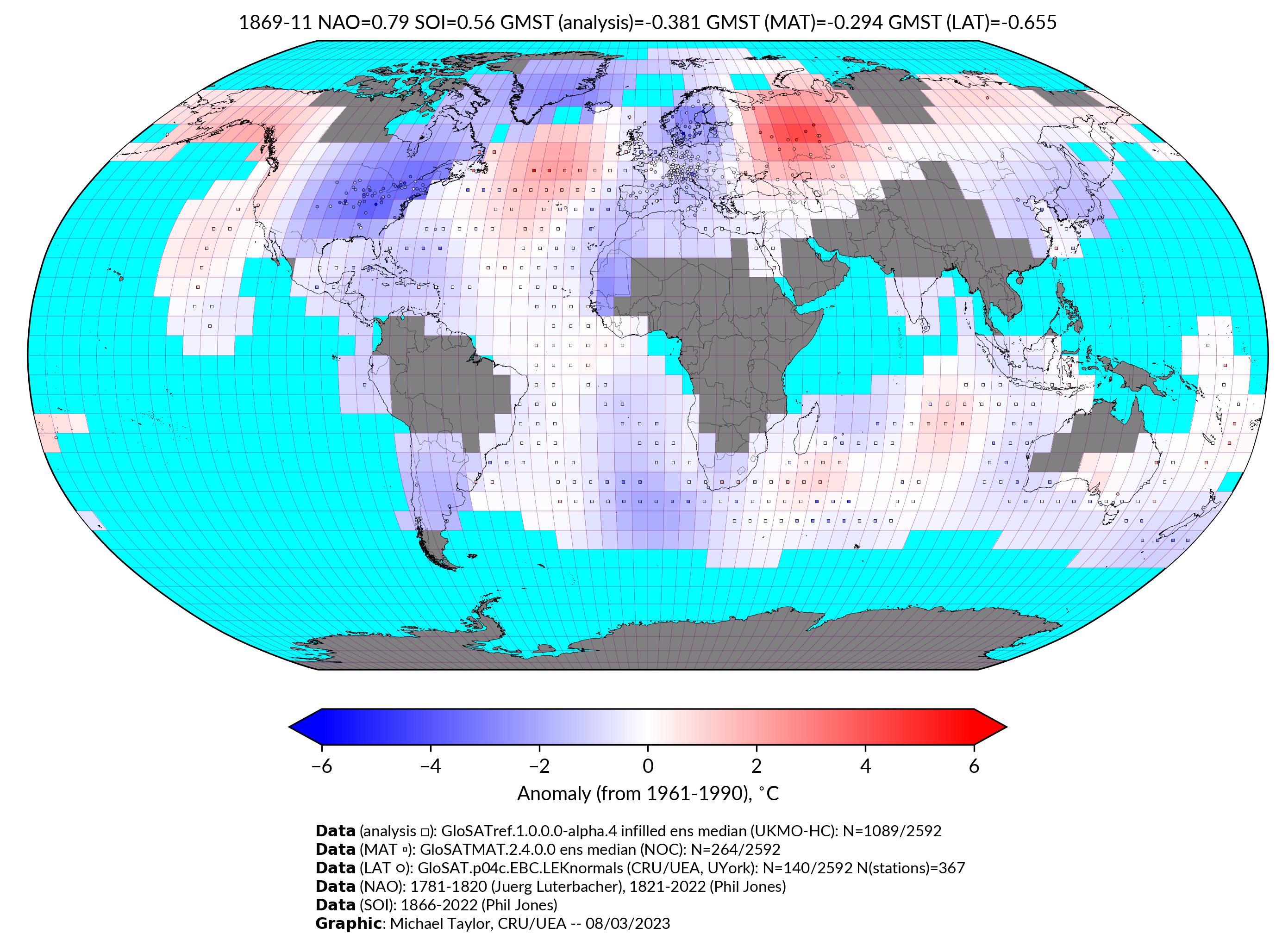 GloSAT temperature anomalies for Nov 1869