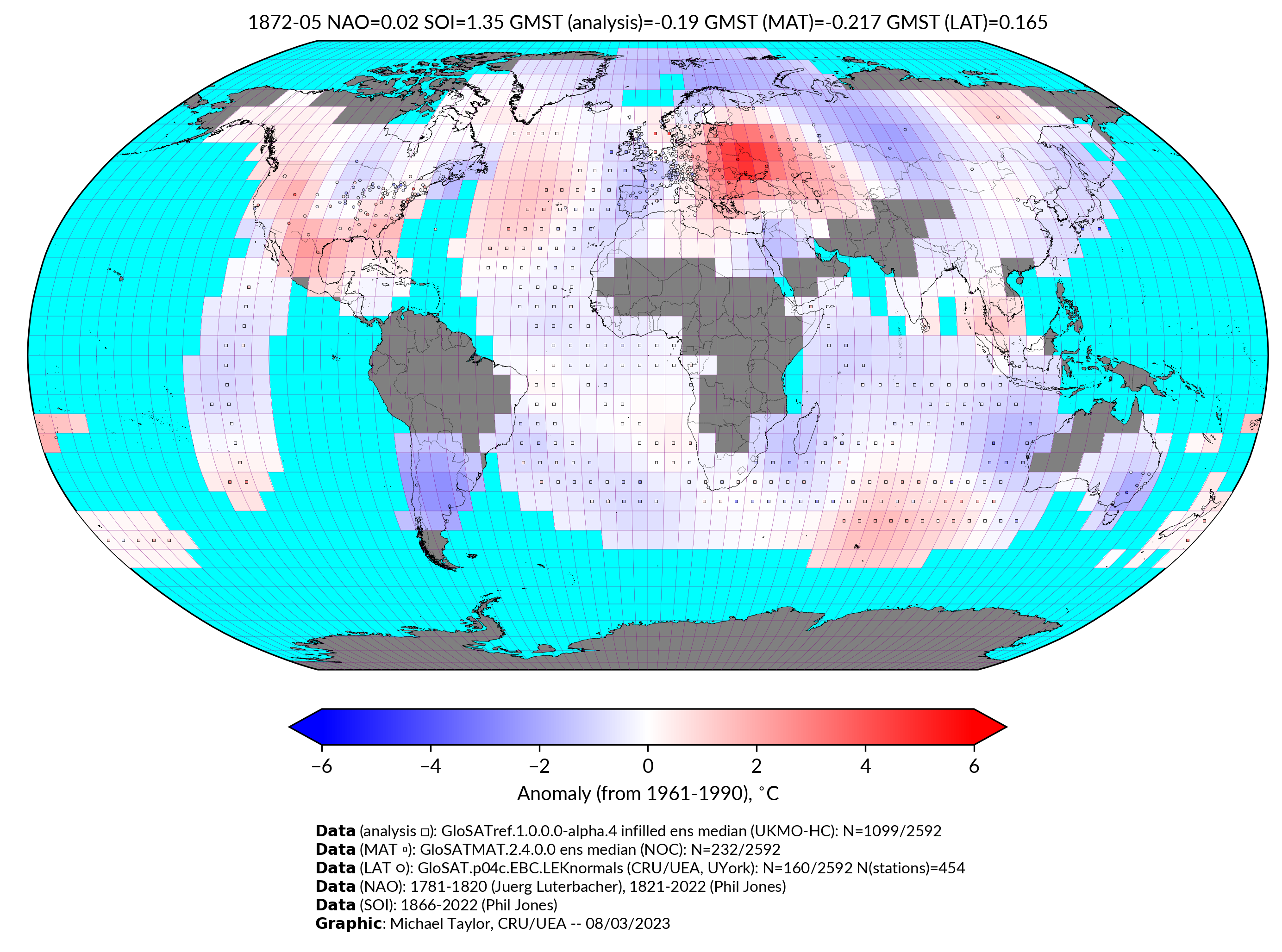 GloSAT temperature anomalies for May 1872
