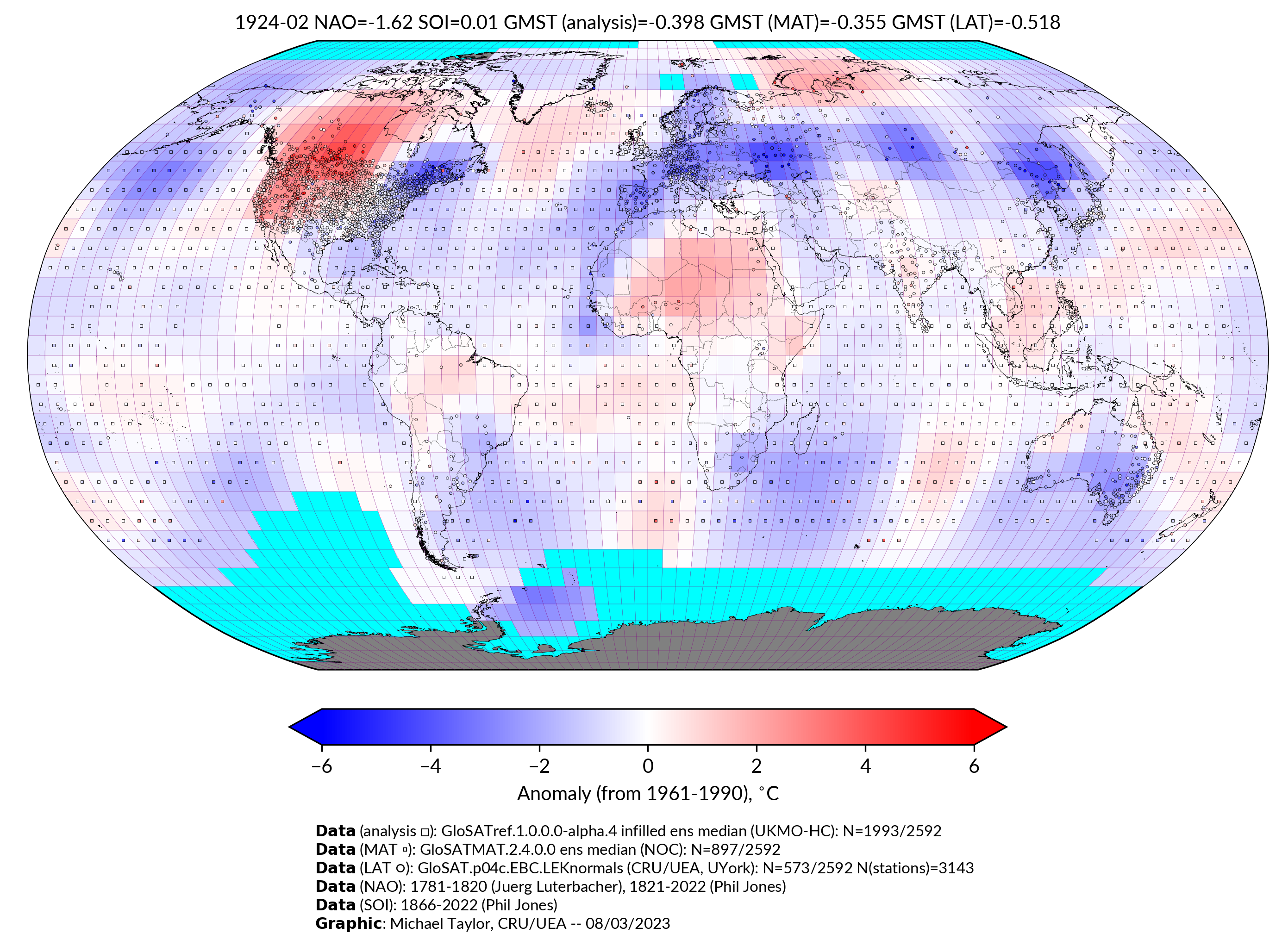 GloSAT temperature anomalies for Feb 1924