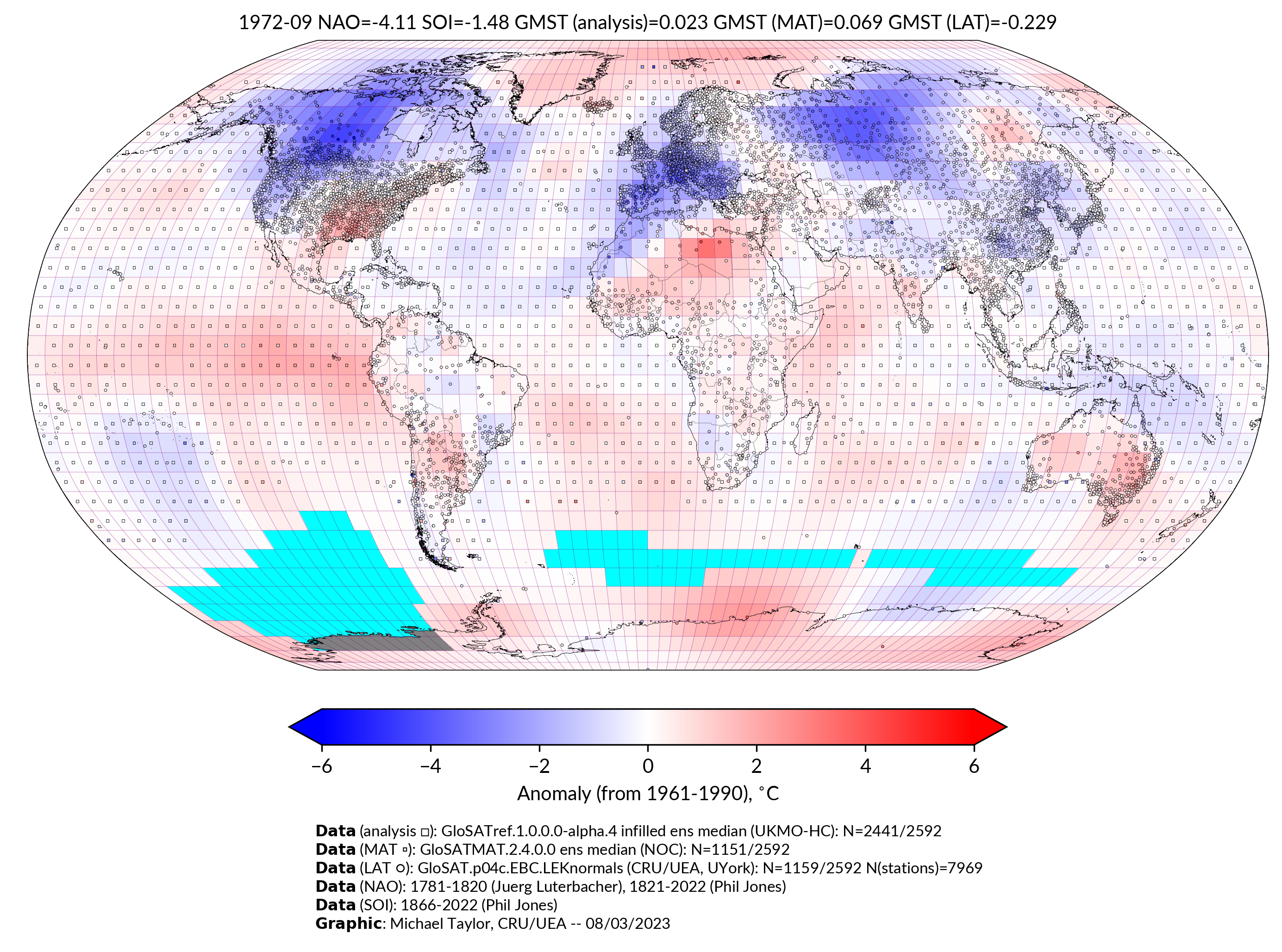 GloSAT temperature anomalies for Sep 1972