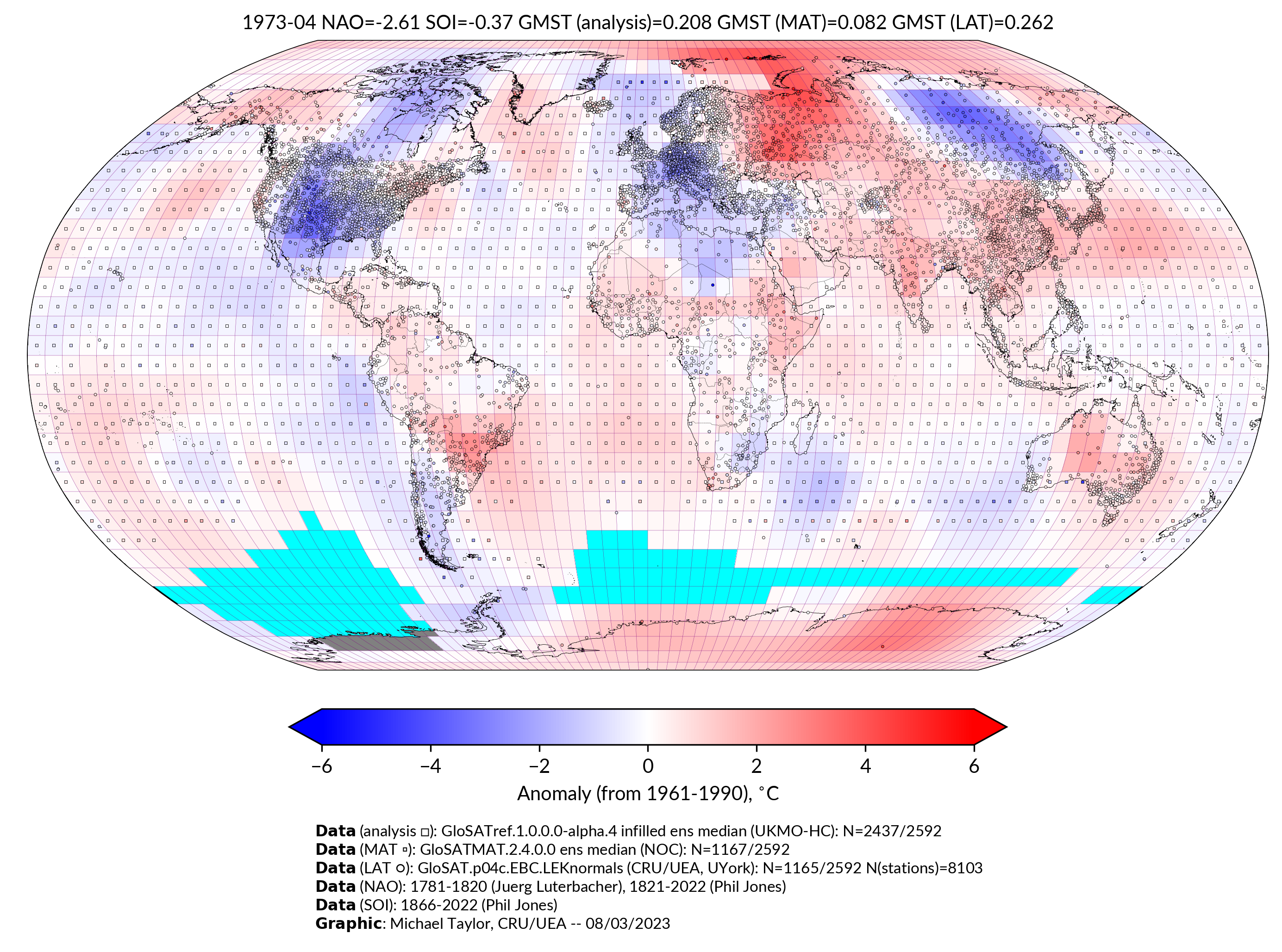 GloSAT temperature anomalies for Apr 1973