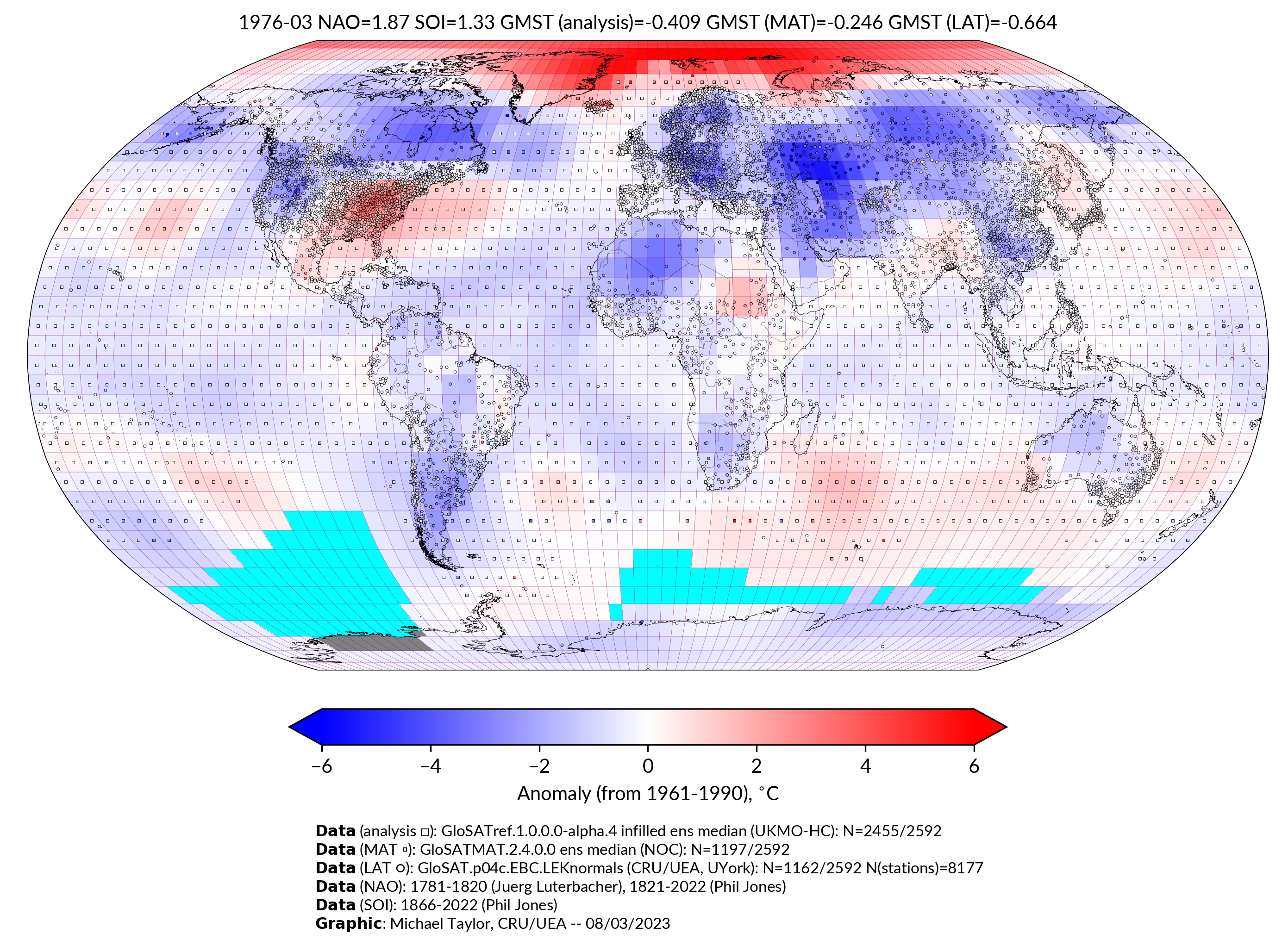 GloSAT temperature anomalies for Mar 1976