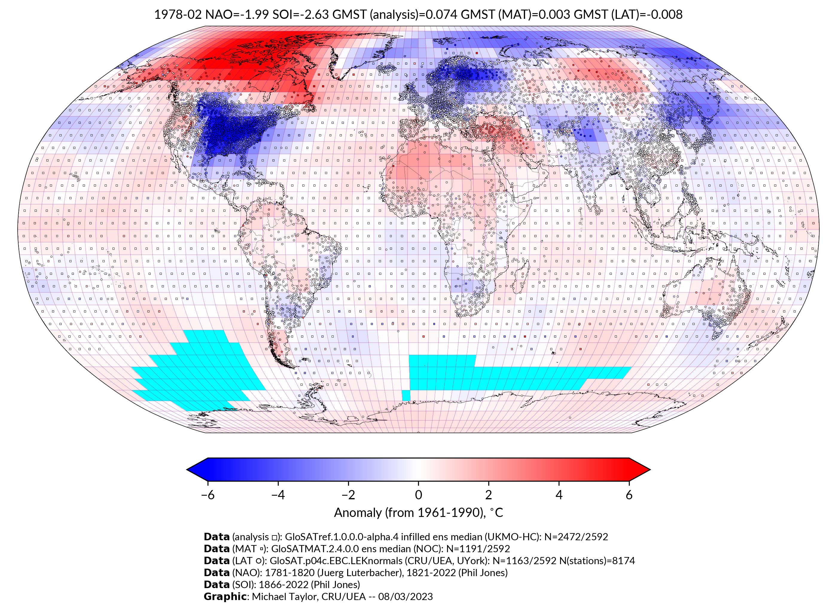 GloSAT temperature anomalies for Feb 1978