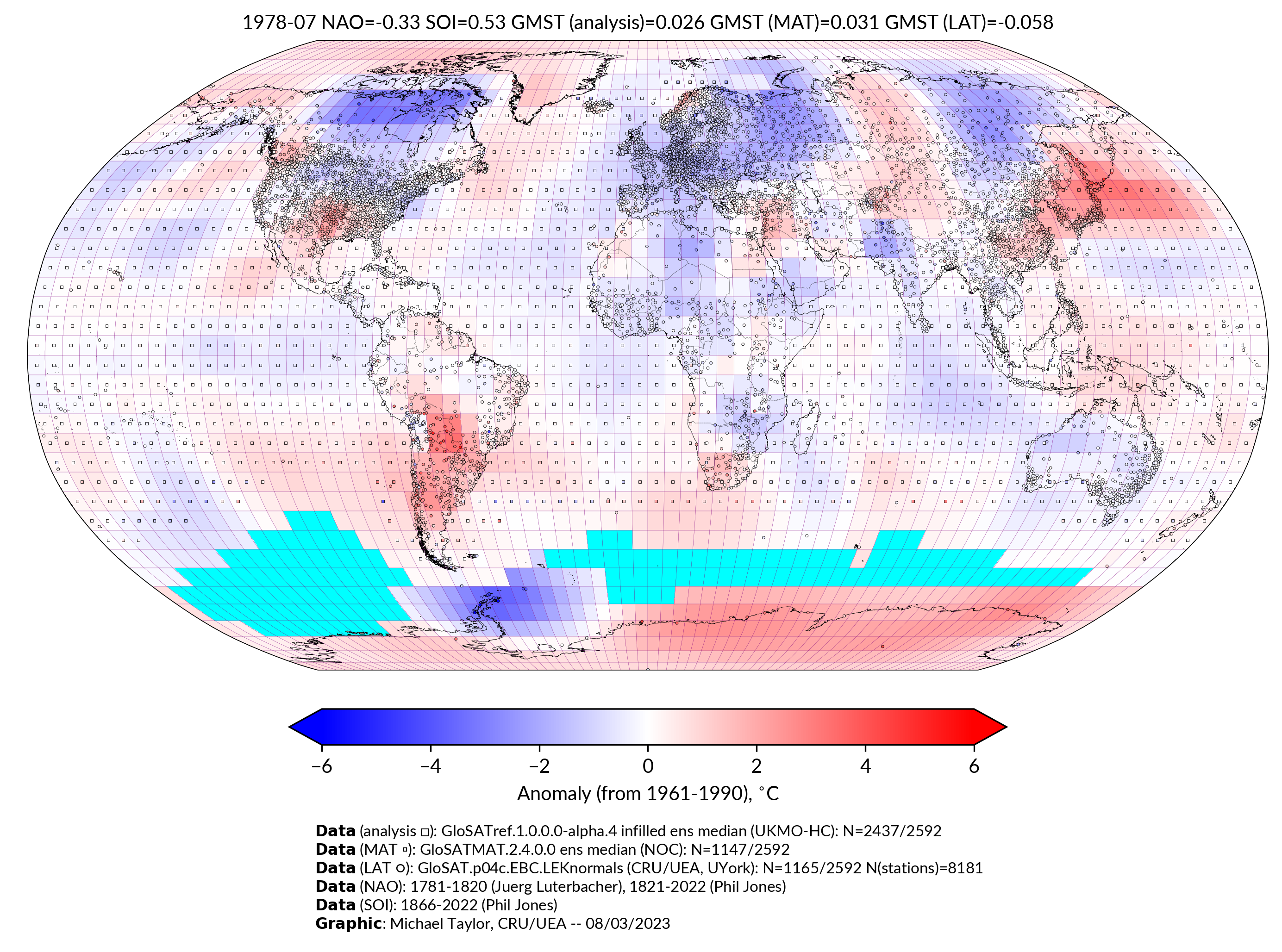 GloSAT temperature anomalies for Jul 1978