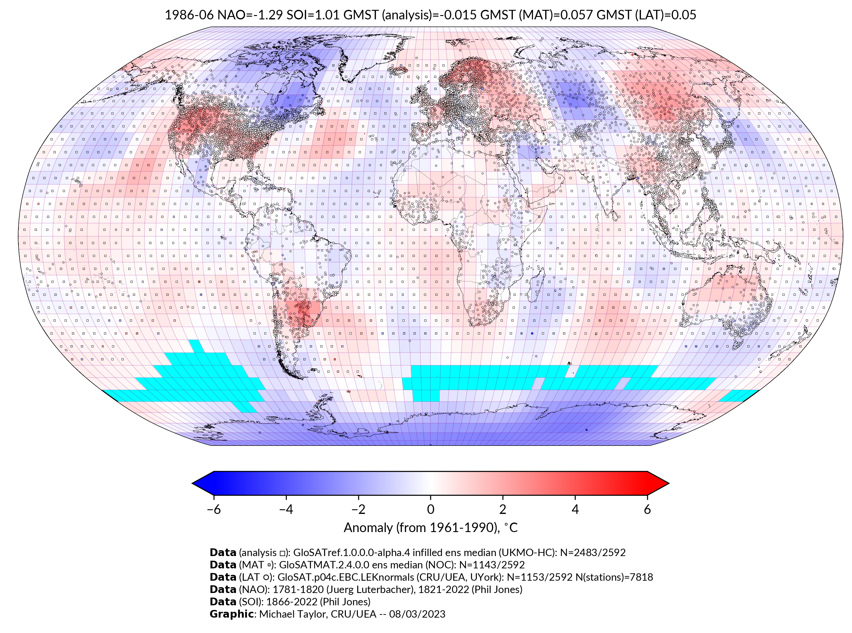 GloSAT temperature anomalies for Jun 1986