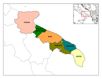 Map of Apulila