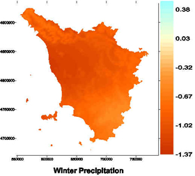 Tuscany winter rainfall trends