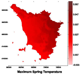 Tuscany spring precip trends