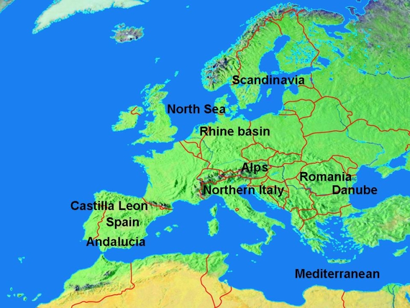 ENSEMBLES European case study regions